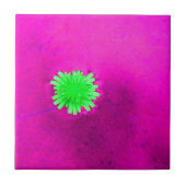 Lone Light Green Flower Tegeltje (Voorkant)