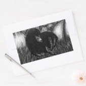 Lone Lion Rechthoekige Sticker (Envelop)