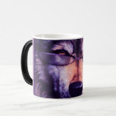 Lone Paarse Wolf Magische Mok (Voorkant links)