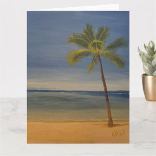 Lone Palm Tree on the Beach, door Gary Poling Kaart