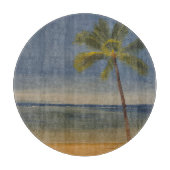 Lone Palm Tree on the Beach, door Gary Poling Snijplank (Voorkant)