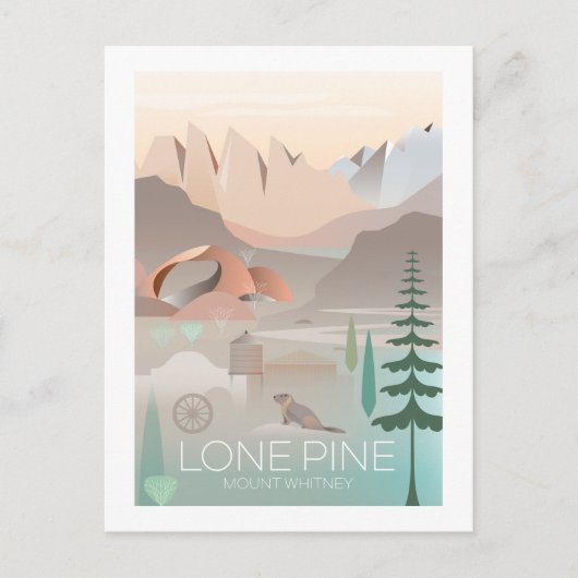 Lone Pine Mount Whitney Briefkaart (Voorkant)
