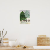 Lone Pine Snowy Tree Print (Keuken)