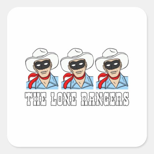 Lone Rangers Vierkante Sticker (Voorkant)