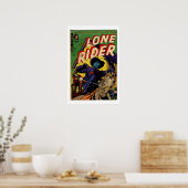 Lone Rider  Comic Book Hoesje Poster (Keuken)