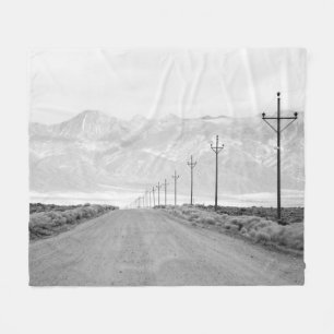 Lone Road en Power Lines   San Juan-gebergte Fleece Deken