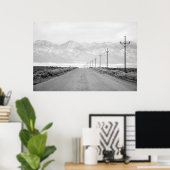 Lone Road en Power Lines | San Juan-gebergte Poster (Thuiskantoor)