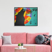 Lone Singer Canvas Print (Insitu (Woonkamer))