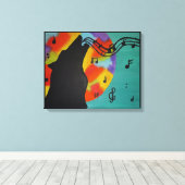 Lone Singer Canvas Print (Insitu (Houten vloer))