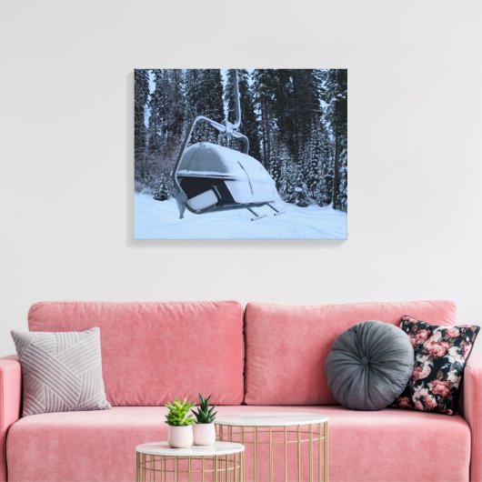 Lone Ski Canvas Afdruk (Insitu (Woonkamer))