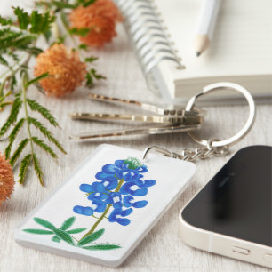Lone Star Bluebonnet Inspirerend Sleutelhanger