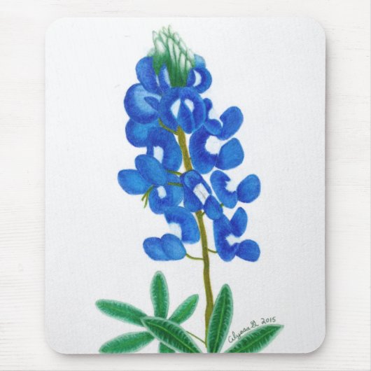 Lone Star Bluebonnet Mousepad Muismat (Voorkant)