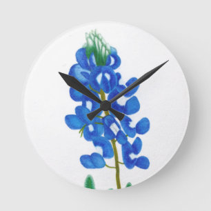 Lone Star Bluebonnet Wall klok