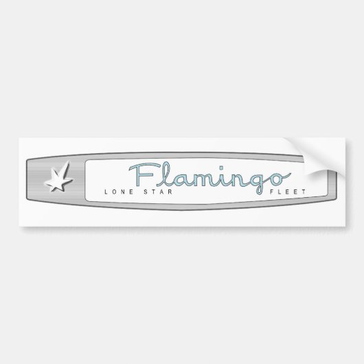 Lone Star Flamingo Bumpersticker (Voorkant)