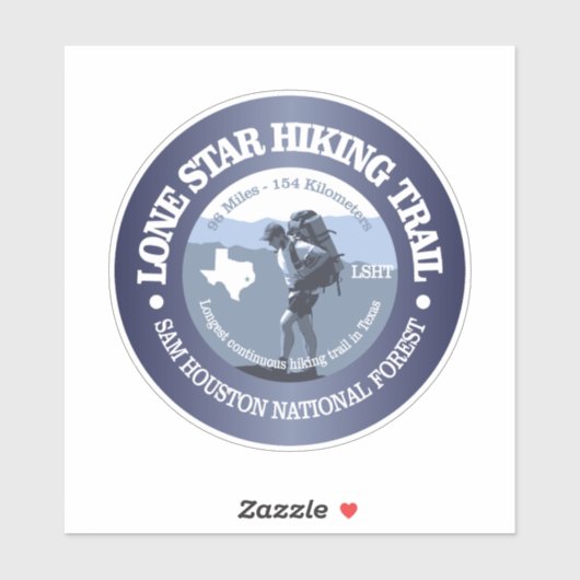 Lone Star Hiking Trail (BG) Sticker (Vel)