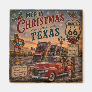 Lone Star Kerstmis Weggegeven Souvenir Magneet