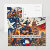 Lone Star Pride: Onafhankelijkheidsdag van Texas Briefkaart (Voorkant / Achterkant)