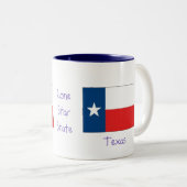 Lone Star State-Texas Tweekleurige Koffiemok (Voorkant rechts)