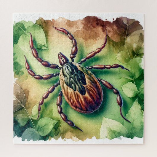 Lone Star Tick Painting REF86 - Watercolor Legpuzzel (Verticaal)
