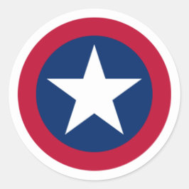 Lone Star van Texas Red, White en Blue Ronde Sticker