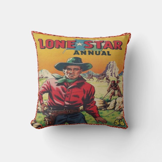 Lone Star  Westerne cowboy Print Kussen (Voorkant)