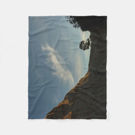 Lone Torrey Pine California Sunset Landschap Fleece Deken (Voorkant)