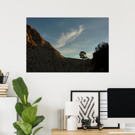 Lone Torrey Pine California Sunset Landschap Poster (Thuiskantoor)
