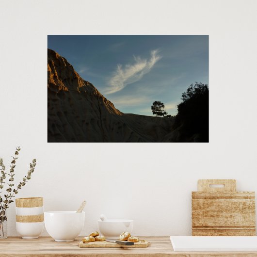 Lone Torrey Pine California Sunset Landschap Poster (Keuken)
