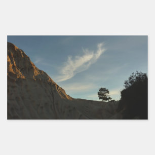 Lone Torrey Pine California Sunset Landschap Rechthoekige Sticker