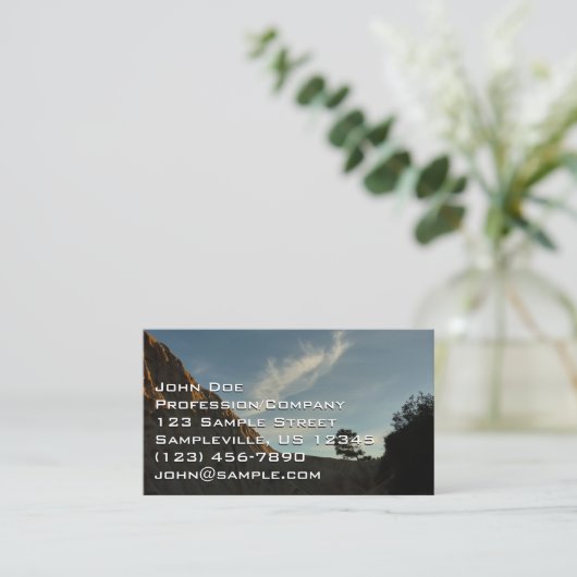 Lone Torrey Pine California Sunset Landschap Visitekaartje (Staand voorkant)