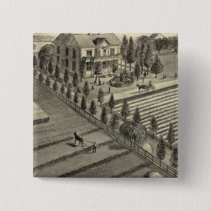 Lone Tree Ranch Vierkante Button 5,1 Cm