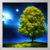 Lone Tree Spacescape Poster (Voorkant)