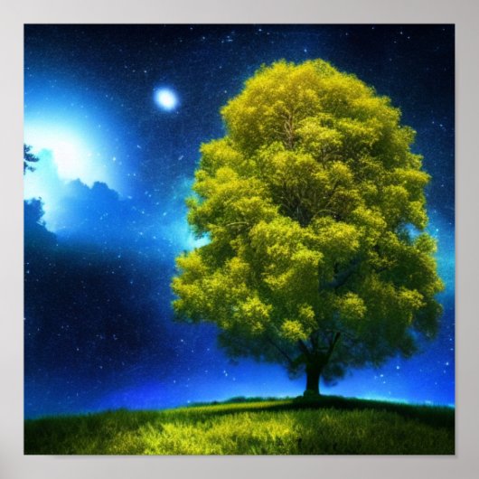 Lone Tree Spacescape Poster (Voorkant)