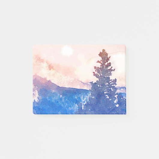 Lone Tree-Waterverf Post-it® Notes (Voorkant)