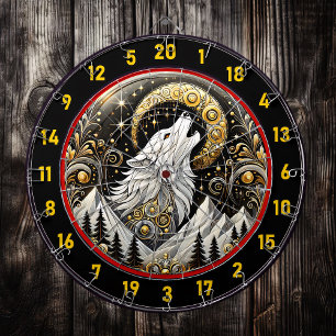 Lone White Wolf Echoes kracht veerkracht Dartbord