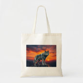 Lone Wolf at Sunset Tote Bag (Voorkant)