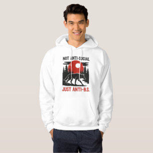 Lone Wolf Code – Niet anti-sociaal, gewoon anti-ge Hoodie