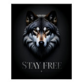 Lone Wolf Design - Blijf gratis Poster Perfect Poster (Voorkant)