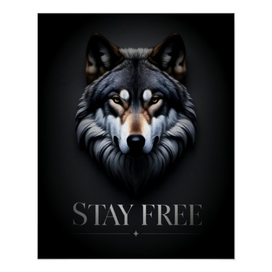 Lone Wolf Design - Blijf gratis Poster Perfect Poster (Voorkant)