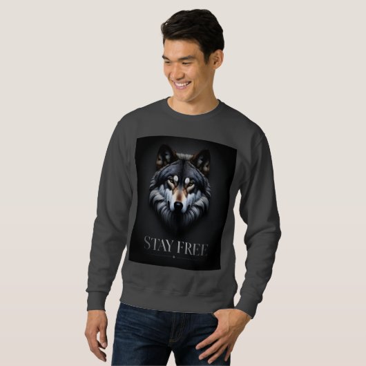 Lone Wolf Design - Blijf gratis sweatshirt (Voorkant volledig)