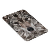 Lone Wolf geometrisch portret Magneet (Rechterzijde)