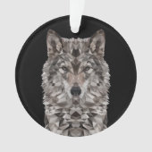 Lone Wolf geometrisch portret Ornament (voorkant)