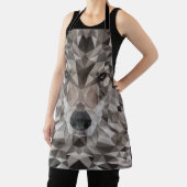 Lone Wolf geometrisch portret Schort (Insitu)