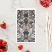 Lone Wolf geometrisch portret Servet (Insitu)