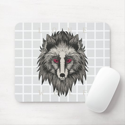 Lone Wolf Grid Muismat (Met muis)