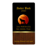 Lone Wolf Home Made Bierlabels Etiket (Voorkant)