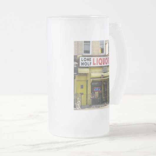 Lone Wolf Liquors Frosted Mok (Voorkant rechts)