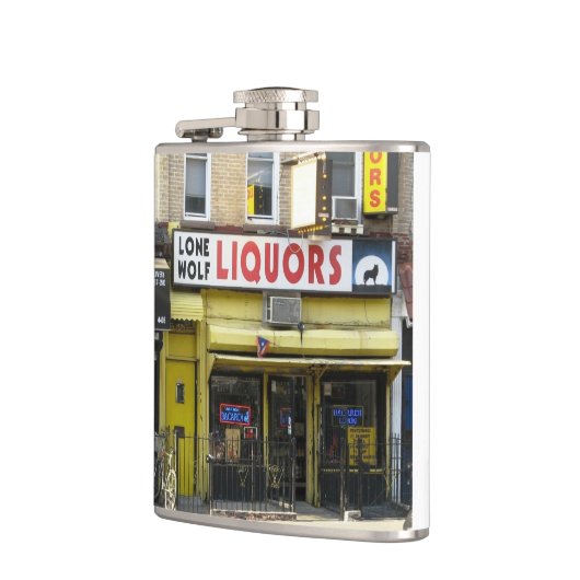 Lone Wolf Liquors Photo Flask Heupfles (Links)