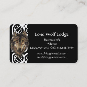 Lone Wolf Lodge Carte de visite personnalisé