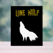 Lone Wolf Male Sigma Modern Minimalist Acryl Bord (Neutraal)